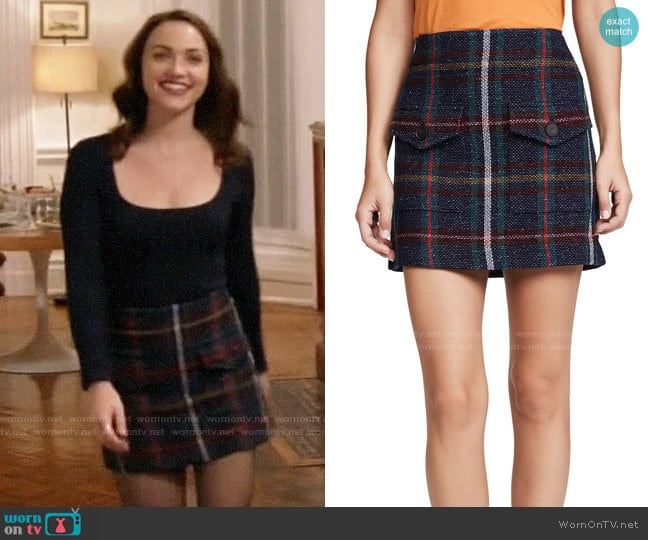 Veronica Beard Lucy Skirt worn by Cara Bloom (Violett Beane) on God Friended Me