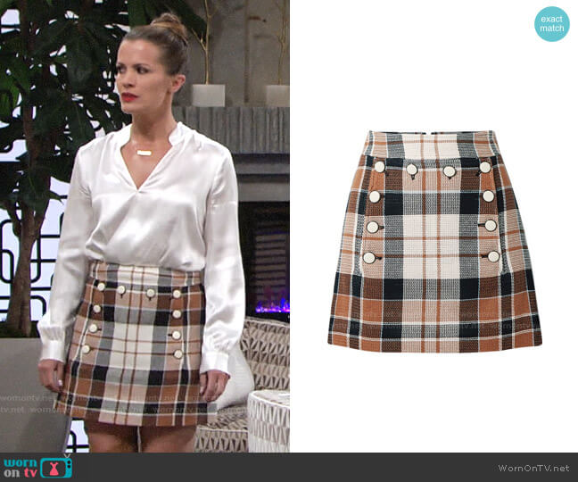 Veronica Beard Ording Skirt worn by Chelsea Lawson (Melissa Claire Egan) on The Young and the Restless