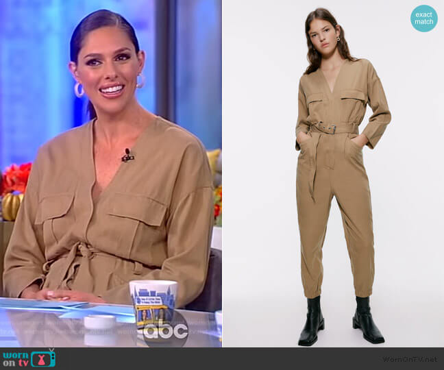 Zara Belted Cargo Jumpsuit worn by Abby Huntsman on The View
