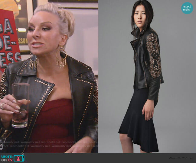 Zara Studded Leather Jacket worn by Margaret Josephs on The Real Housewives of New Jersey