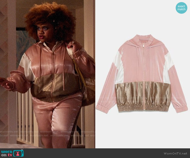 Zara Colorblock Sweatshirt worn by Kourtney (Dara Renee) on High School Musical The Musical The Series