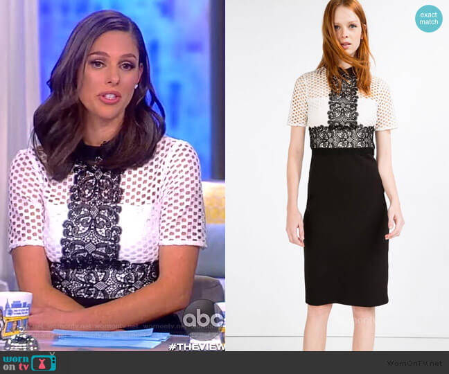 Zara Lace Pencil Dress worn by Abby Huntsman on The View