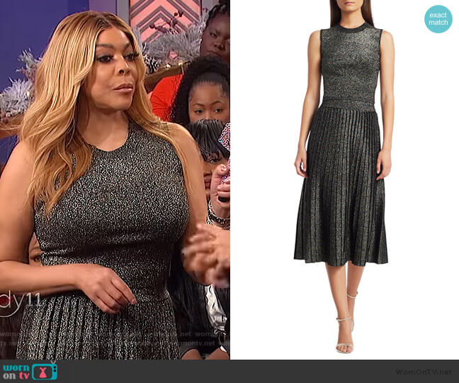 A.L.C. Mariam Lurex Cropped Top worn by Wendy Williams on The Wendy Williams Show