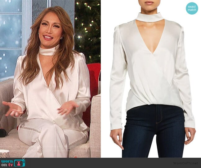A.L.C. Raquel Top worn by Carrie Inaba on The Talk