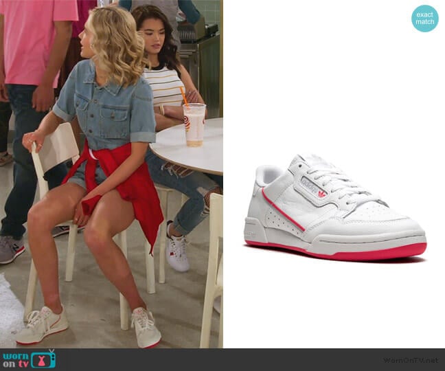 Adidas Continental 80 sneakers worn by Katie Cooper (Isabel May) on Alexa & Katie