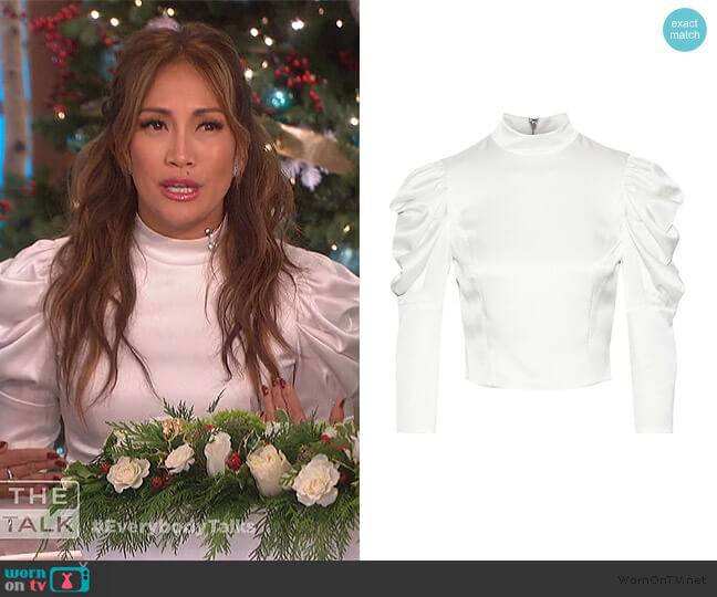 Alice + Olivia Brenna Top worn by Carrie Inaba on The Talk