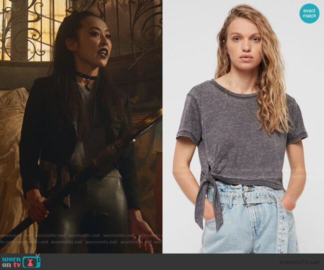 All Saints Tujen Tee worn by Nico Minoru (Lyrica Okano) on Marvels Runaways