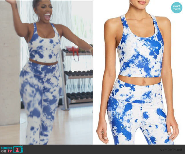 Aqua Athletic Tie-Dye Cropped Top worn by Porsha Williams on The Real Housewives of Atlanta
