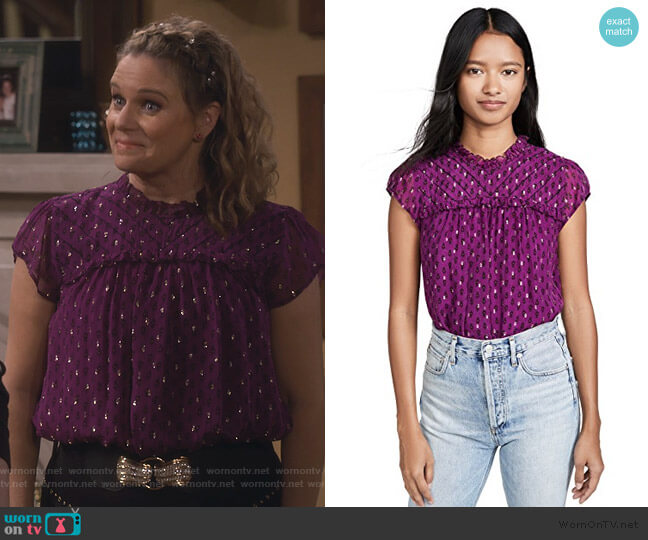 BA&SH Coco Blouse worn by Kimmy Gibbler (Andrea Barber) on Fuller House