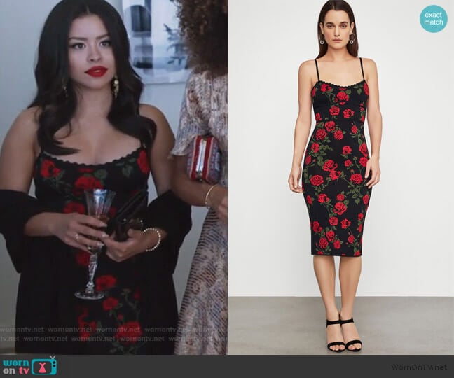 BCBGMAXAZRIA La Rosa Bodycon Dress worn by Mariana Foster (Cierra Ramirez) on Good Trouble