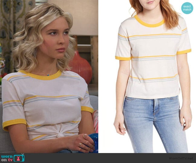 BP. Ringer Tee worn by Katie Cooper (Isabel May) on Alexa & Katie