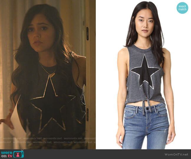 Chaser Black Star Tank worn by Ellie (Jenna Ortega) on You