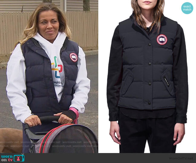 Canada Goose Freestyle Down Vest worn by Dolores Catania on The Real Housewives of New Jersey