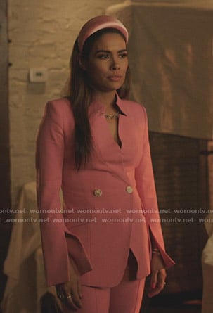 Cristal’s pink double breasted blazer on Dynasty