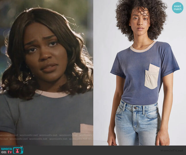 Current/Elliott The Desert Days Double Pocket Tee worn by Jennifer Pierce (China Anne McClain) on Black Lightning
