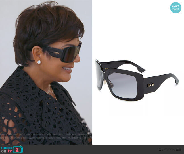 Dior Solight2 Square Sunglasses worn by Kris Jenner on Keeping Up with the Kardashians