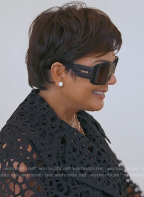 Kris’s black Dior sunglasses on Keeping Up with the Kardashians