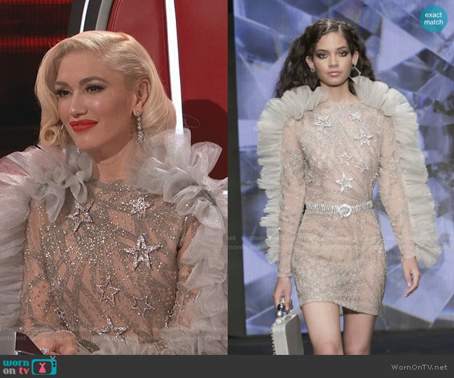 Giannina Azar Studio 54 Dress worn by Gwen Stefani on The Voice