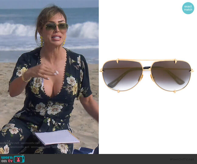 Dita Talon Sunglasses worn by Kelly Dodd on The Real Housewives of Orange County