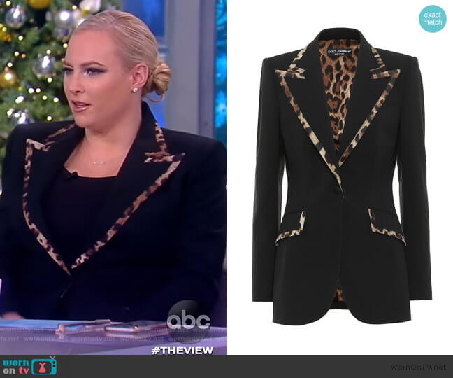 Dolce & Gabbana Wool Blend Blazer worn by Meghan McCain on The View