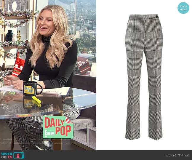 Ermanno Scervino Houndstooth Check Trousers worn by Morgan Stewart on E! News