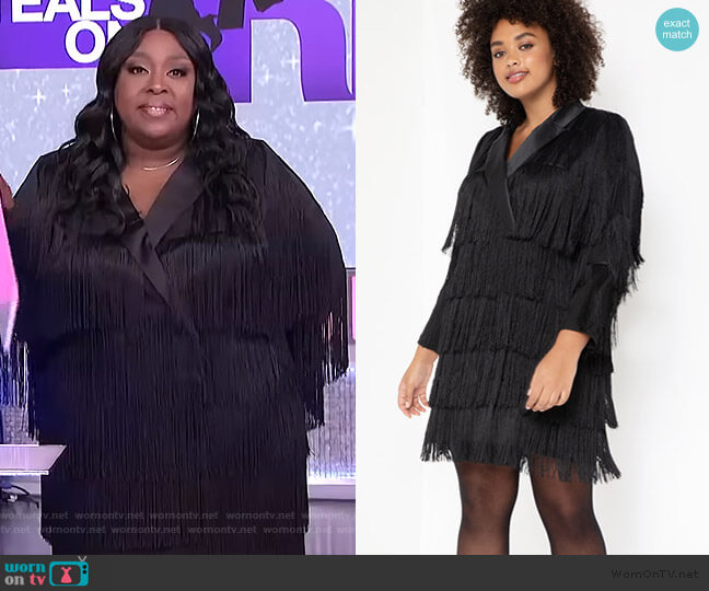 Eloquii Fringe Blazer Dress worn by Loni Love on The Real