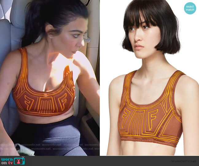 Fendi FFreedom Sports Bra worn by Kourtney Kardashian on Keeping Up with the Kardashians