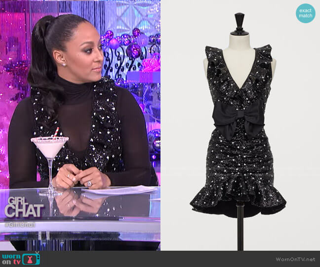 Giambattista Valli x H&M Sequined Cocktail Dress worn by Tamera Mowry on The Real