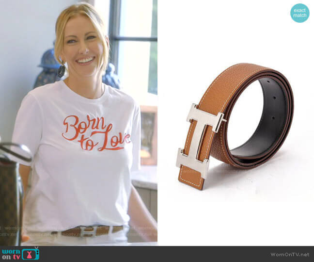Hermes H Belt worn by Stephanie Hollman on The Real Housewives of Dallas