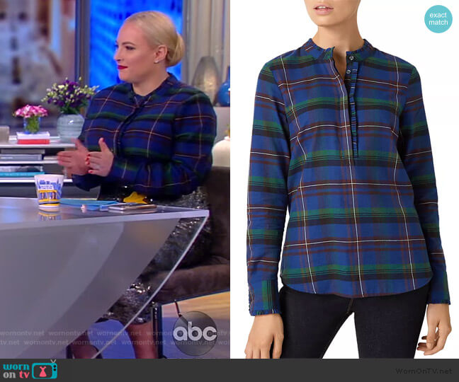 Hobbs London Kristen Plaid Shirt worn by Meghan McCain on The View