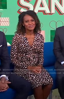 Janai’s leopard print surplice dress on Good Morning America