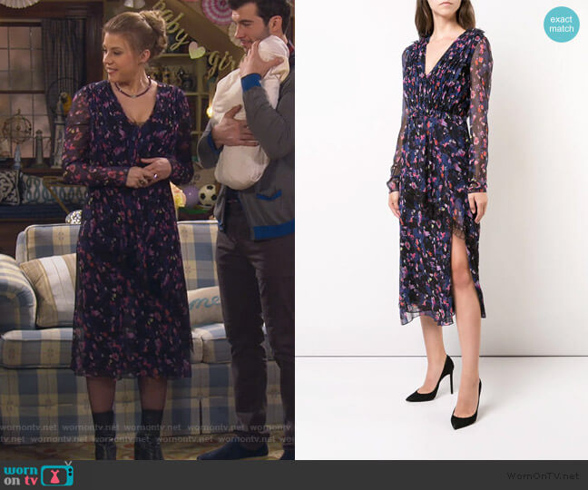 Jason Wu Gathered Floral Dress worn by Stephanie Tanner (Jodie Sweetin) on Fuller House