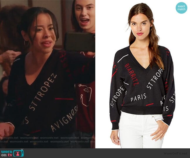 Joie Wilhelmina Sweater worn by Mariana Foster (Cierra Ramirez) on Good Trouble