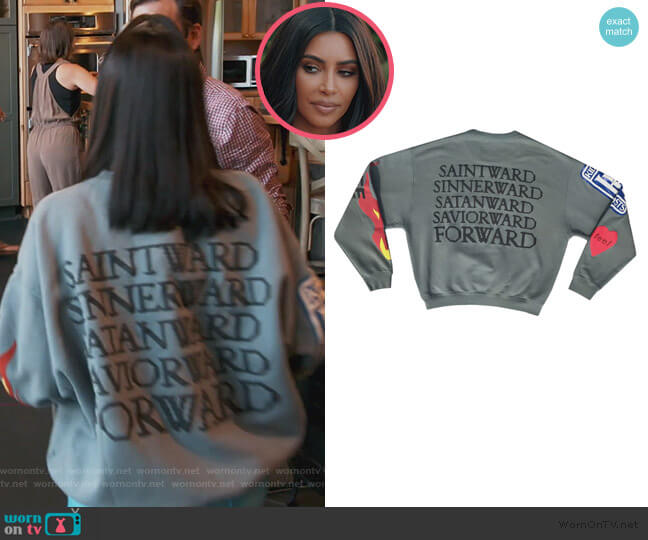 Kanye West Kids See Ghosts sweatshirt worn by Kim Kardashian on Keeping Up with the Kardashians