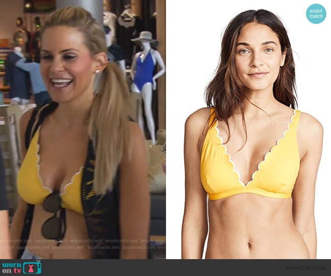 Kate Spade Fort Tilden French Bikini Top worn by Jackie Goldschneider on The Real Housewives of New Jersey