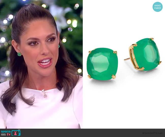 Kate Spade Square Stud Earrings worn by Abby Huntsman on The View
