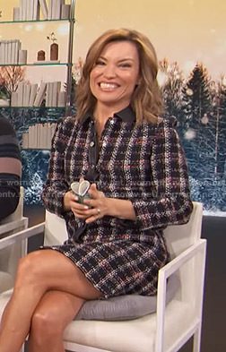 Kit’s black tweed dress on Access Hollywood