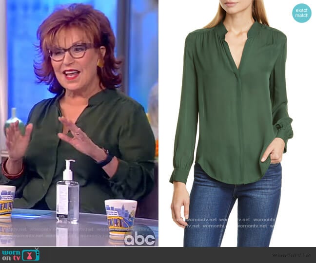 L'Agence Concealed Front Blouse worn by Joy Behar on The View