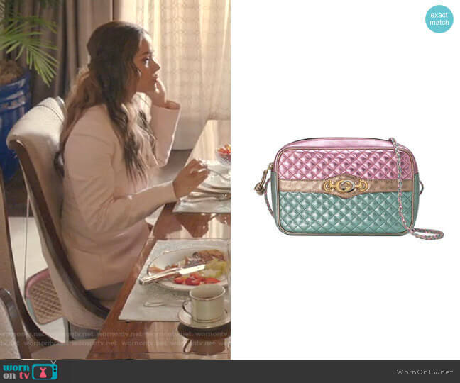 Gucci Laminated Leather Ahoulder Bag worn by Cristal Jennings (Daniella Alonso) on Dynasty