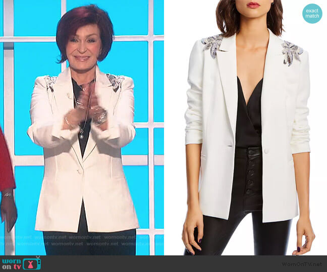 Lini Violet Embellished Blazer worn by Sharon Osbourne on The Talk