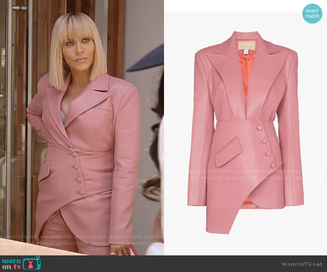 Materiel Asymmetric Faux Leather Blazer worn by Giselle (Nicole Ari Parker) on Empire