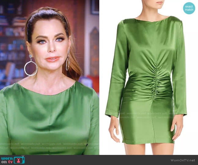Michelle Mason Ruched Silk Mini Dress worn by D’Andra Simmons on The Real Housewives of Dallas