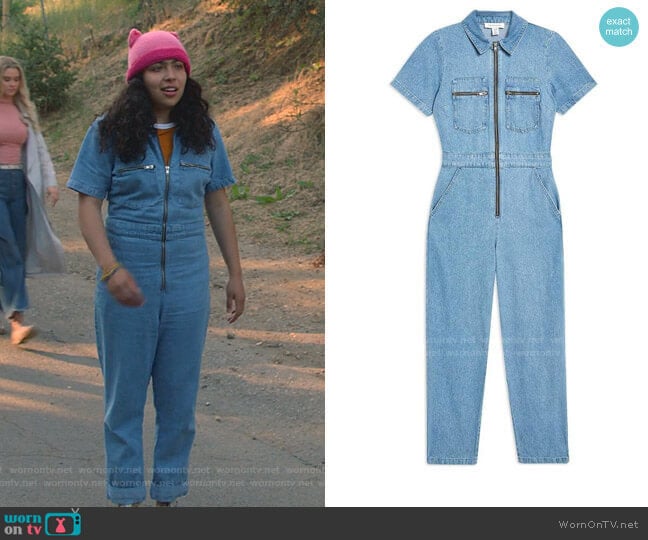 Topshop Mid Stone Boiler Suit worn by Molly Hernandez (Allegra Acosta) on Marvels Runaways