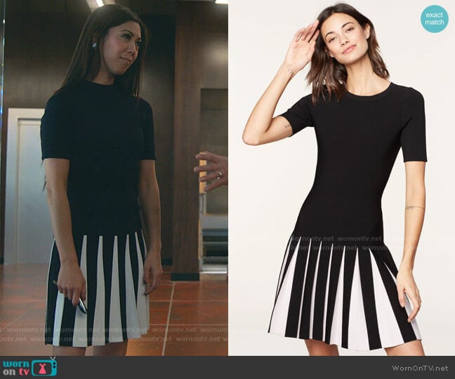 Milly Pleated Contrast Dress worn by Tina Minoru (Brittany Ishibashi) on Marvels Runaways