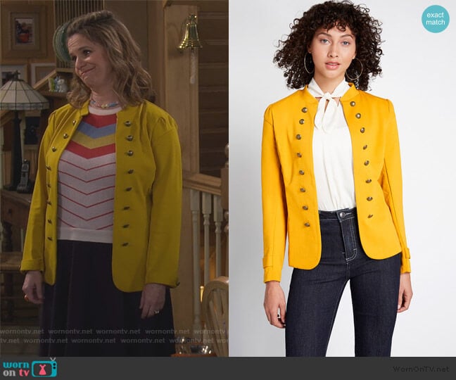 Modcloth Glam Believer Knit Jacket worn by Kimmy Gibbler (Andrea Barber) on Fuller House