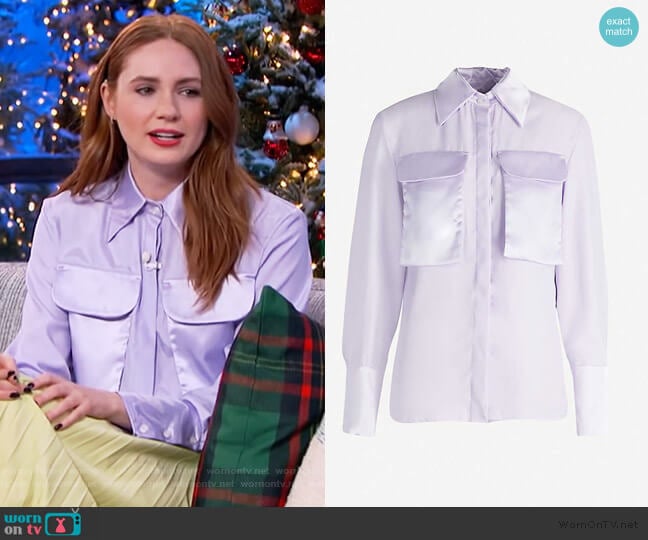 N Duo Violet crepe and satin shirt