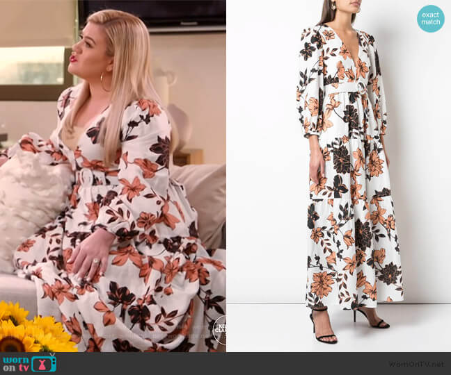 Nicholas Linen Tiered Maxi Dress worn by Kelly Clarkson on The Kelly Clarkson Show