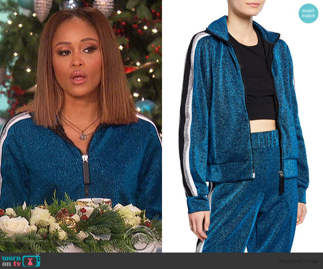 No Ka Oi Attitude Side Stripe Zip-Up Jacket worn by Eve on The Talk
