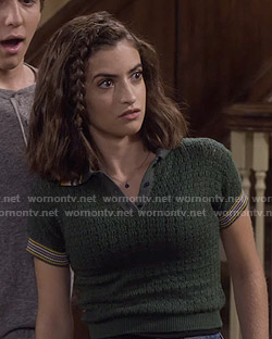 Ramona’s green polo sweater on Fuller House