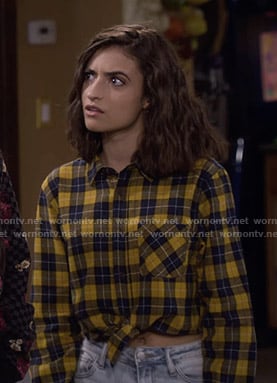 Ramona’s yellow plaid cropped shirt on Fuller House